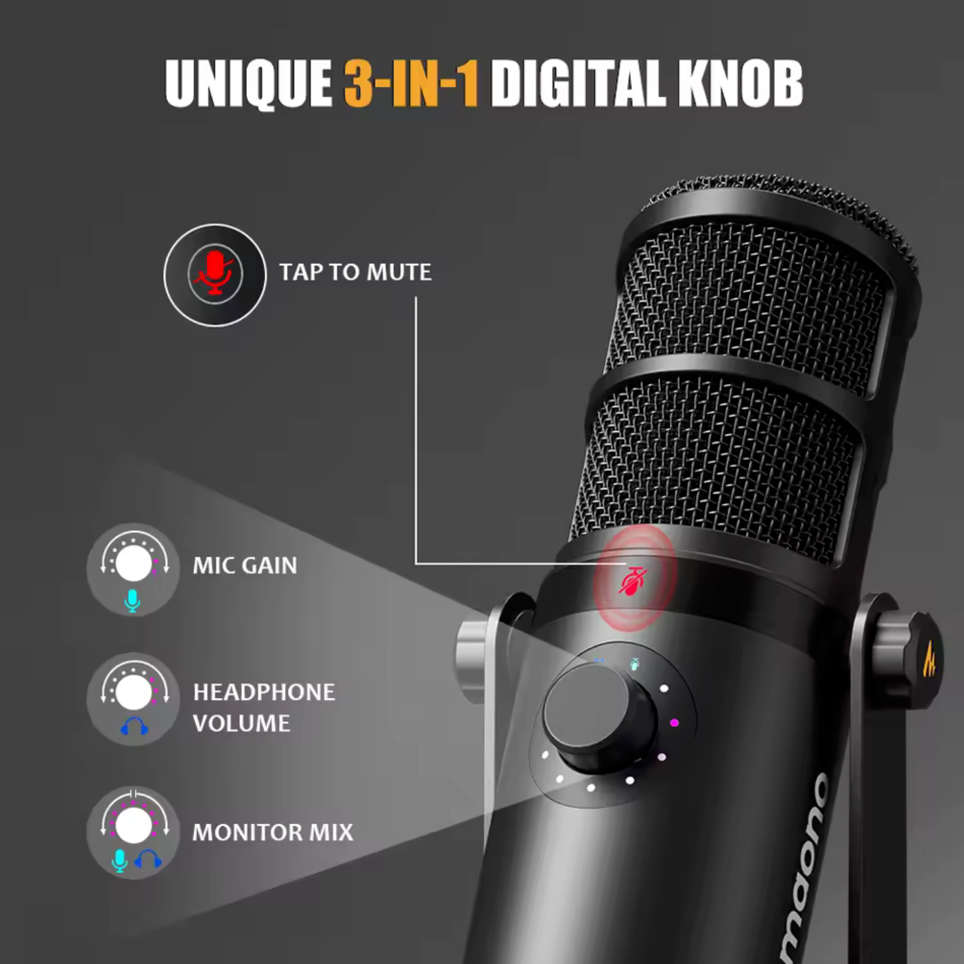 Maono PD400X Micrófono Dinámico USB/XLR