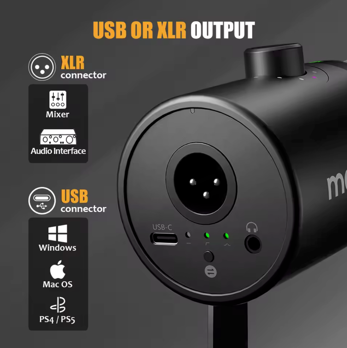 Maono PD400X Micrófono Dinámico USB/XLR