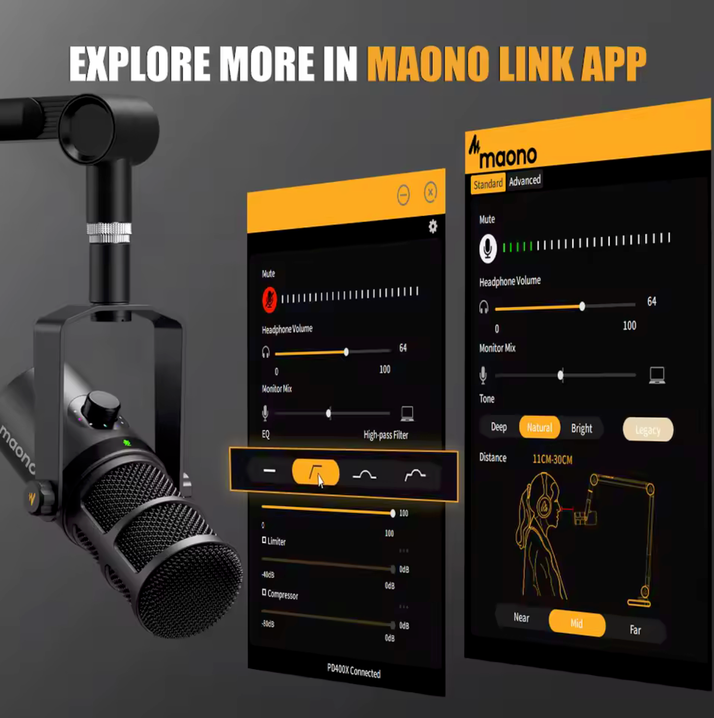 Maono PD400X Micrófono Dinámico USB/XLR