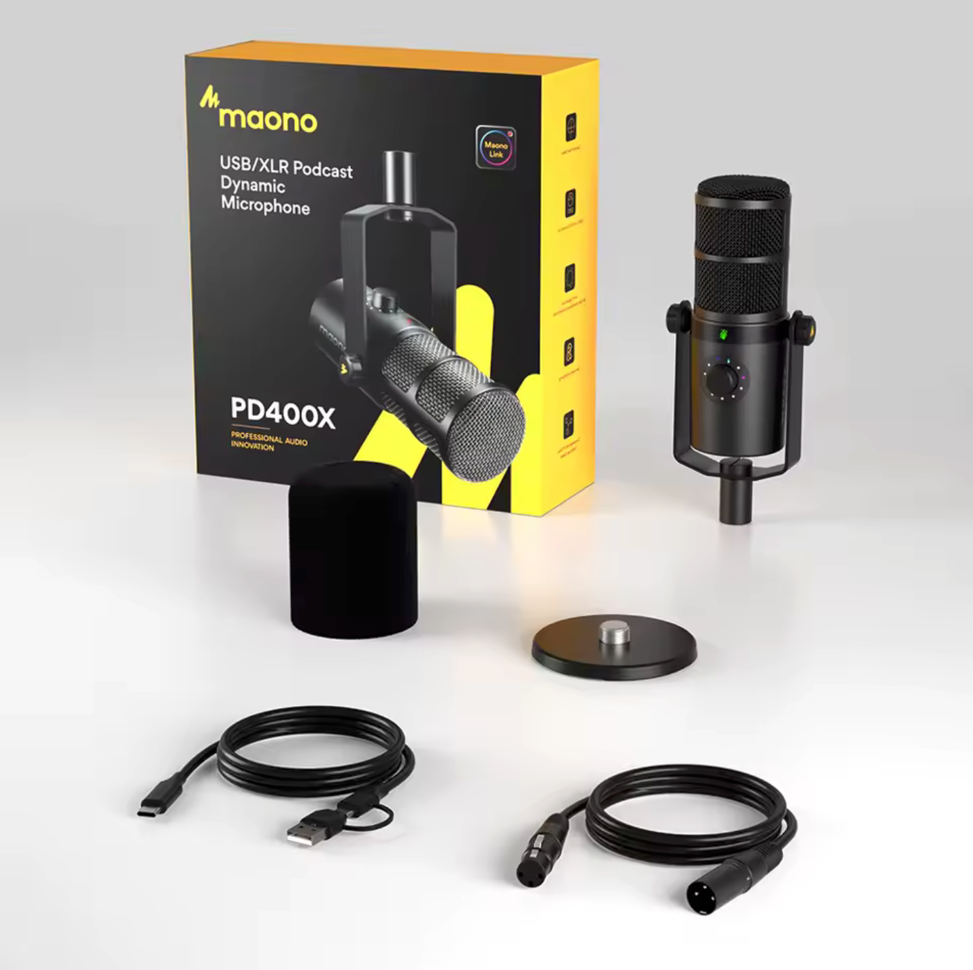 Maono PD400X Micrófono Dinámico USB/XLR