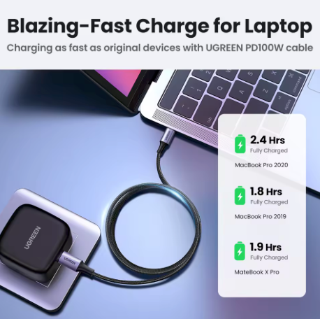 UGREEN Cable USB-C 100W con Chip E-Marker 5A PD